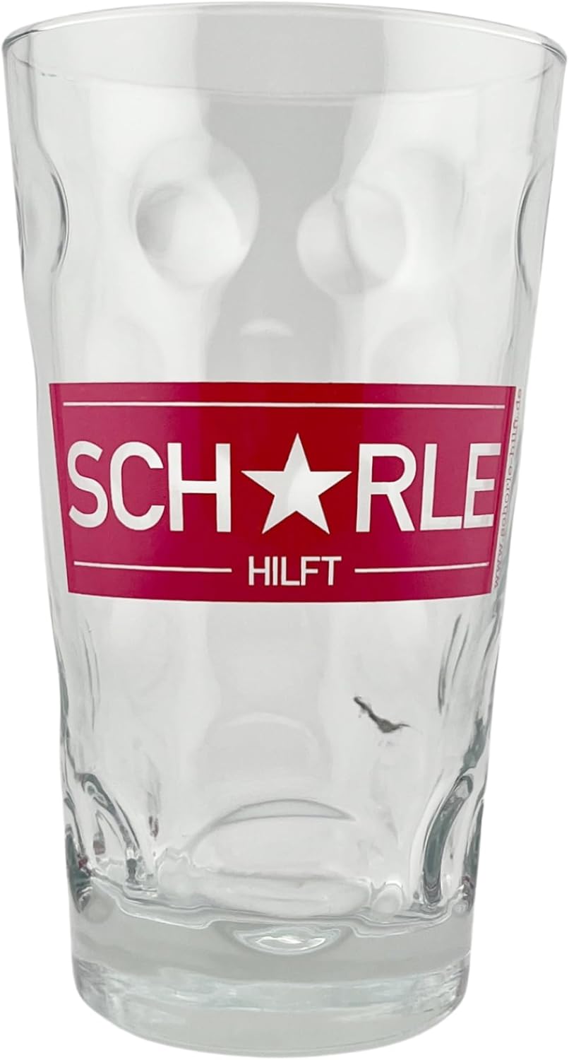 Schorle hilft Dubbglas 0,5 L (inkl. 3 Euro Spende) - Aufdruck Pink