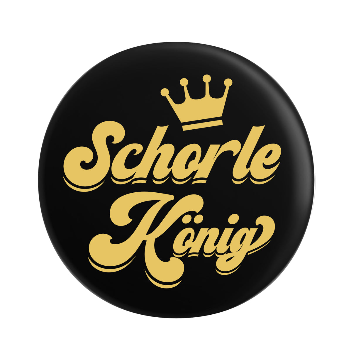 Schorle König Button Ø 25 mm, Schwarz & Gold