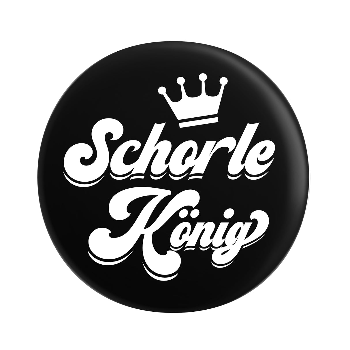 Schorle König Button Ø 25 mm, Schwarz & Weiß