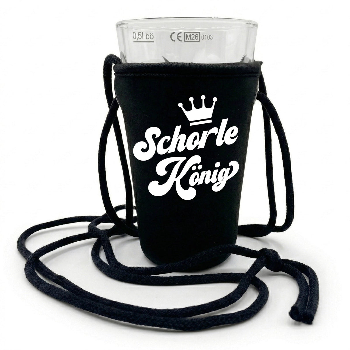Schorle König Dubbeglashalter - schwarz