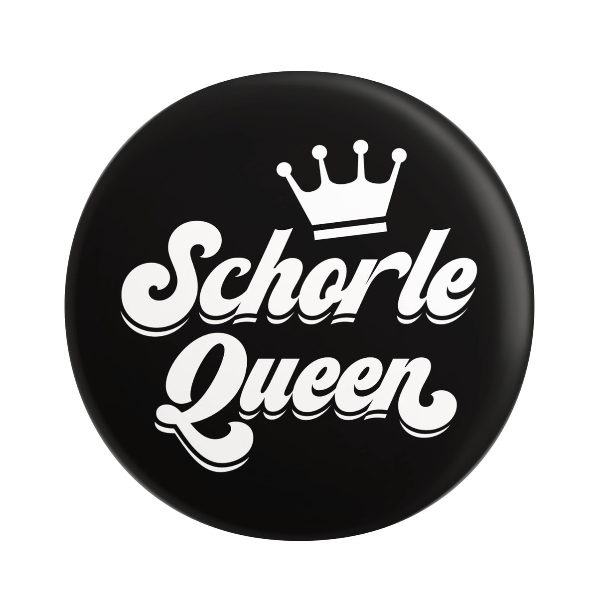 Schorle Queen Button Ø 25 mm, Schwarz & Weiß