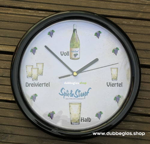 Pfälzer Schorle Uhr - Dubbeglas Motiv