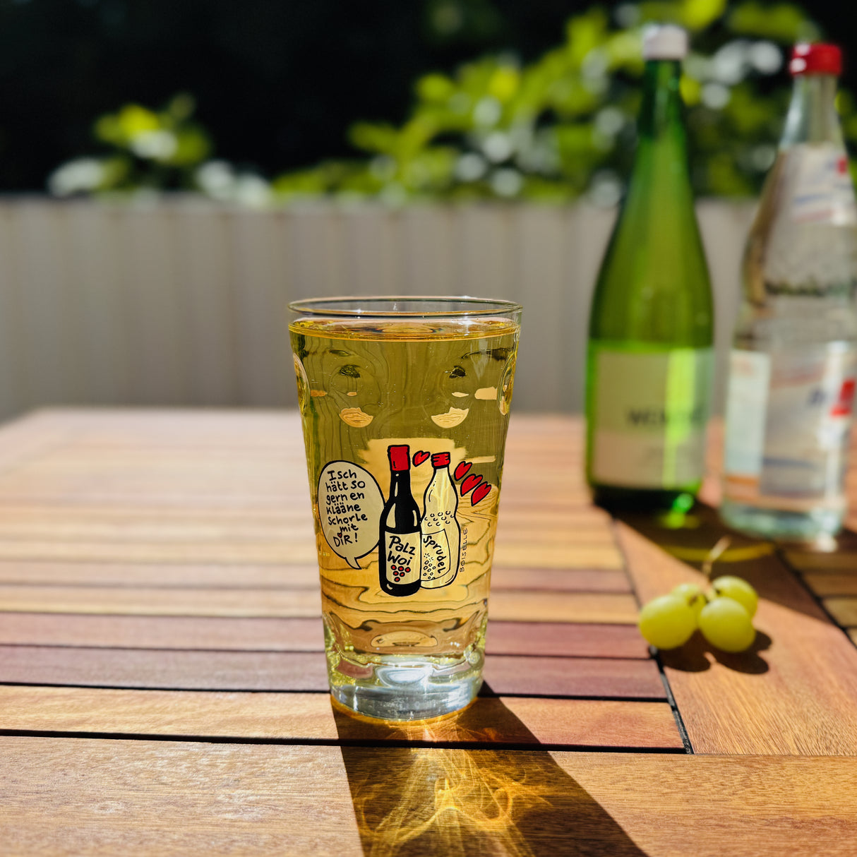 Schorleliebe Dubbeglas 0,5 Liter mit Pfälzer Schorle