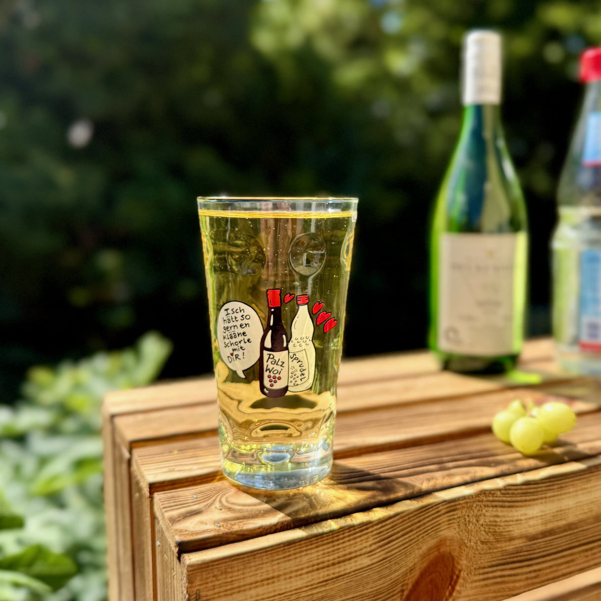 Schorleliebe Dubbeglas 0,5 Liter mit Pfälzer Rieslingschorle