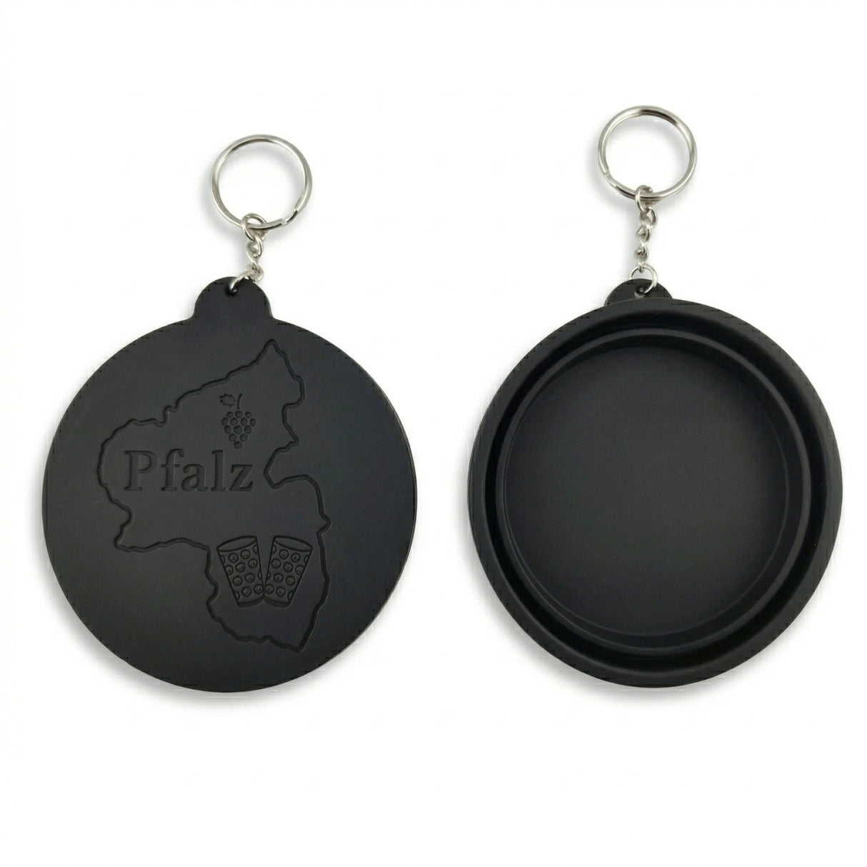 Dubbedeckel aus Silikon - Schwarz, Vorderseite und Rückseite