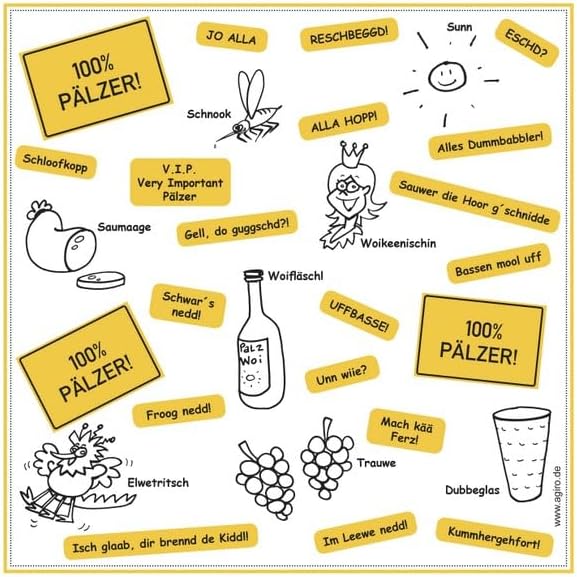 Servietten Pfälzer Sprüche