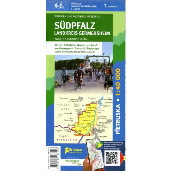 Südpfalz - Landkreis Germersheim Wanderkarte 1:40.000