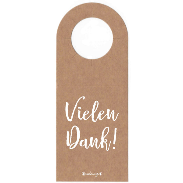 Vielen Dank! Flaschenanhänger / Weinflaschenanhänger