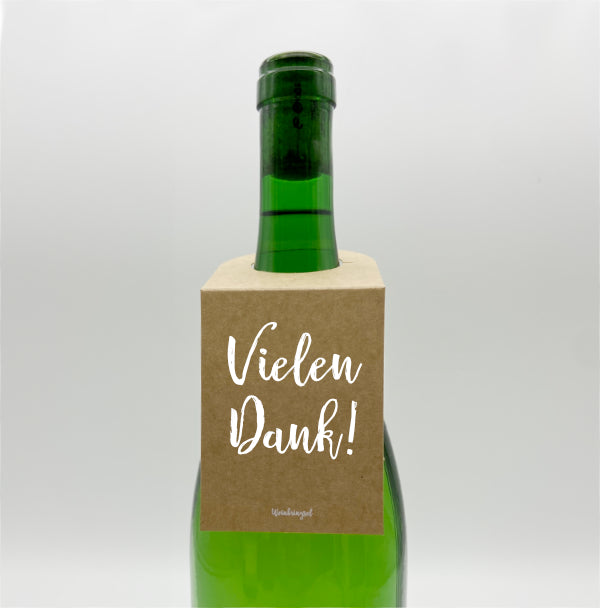Vielen Dank! Flaschenanhänger / Weinflaschenanhänger