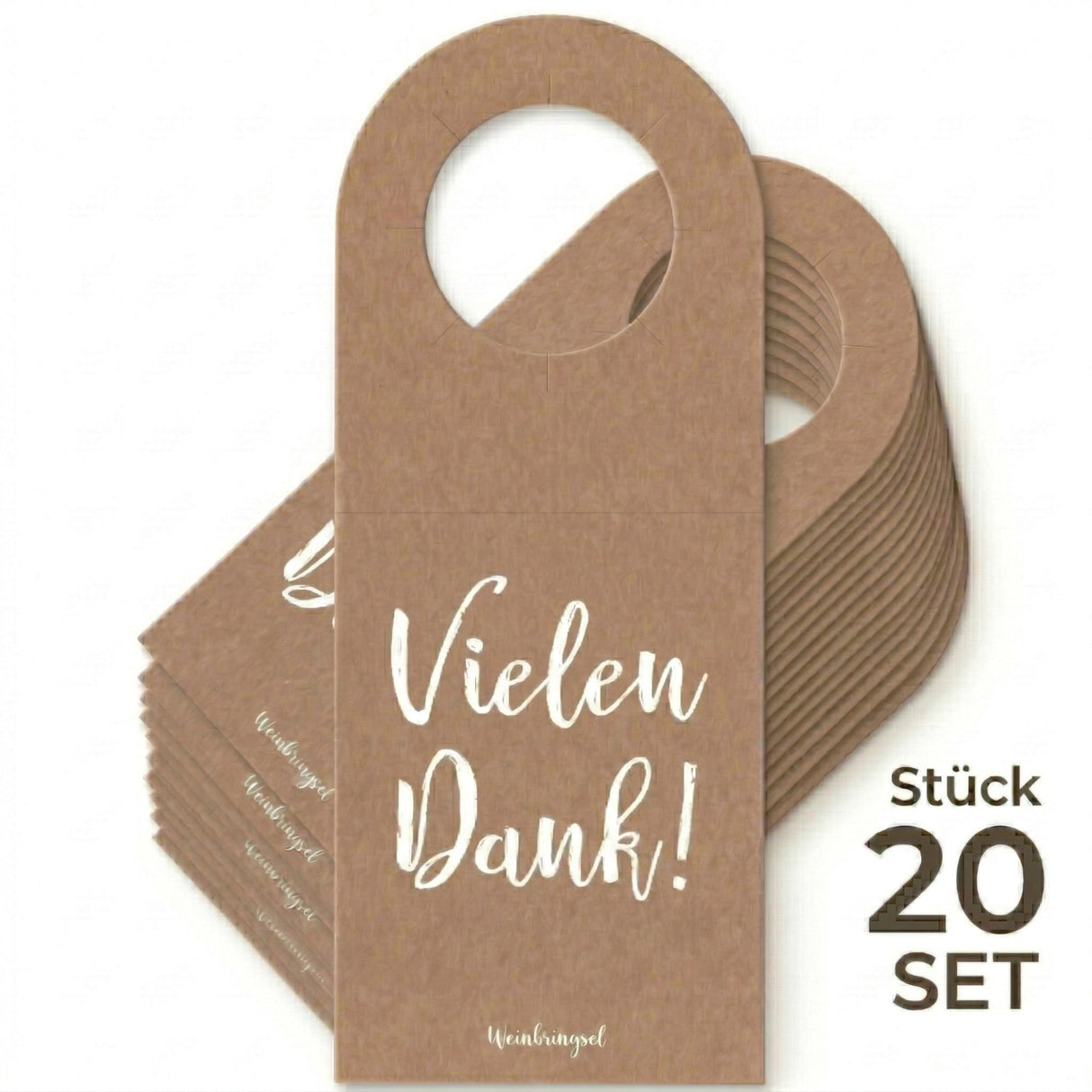 Vielen Dank! Flaschenanhänger - 20 Stück