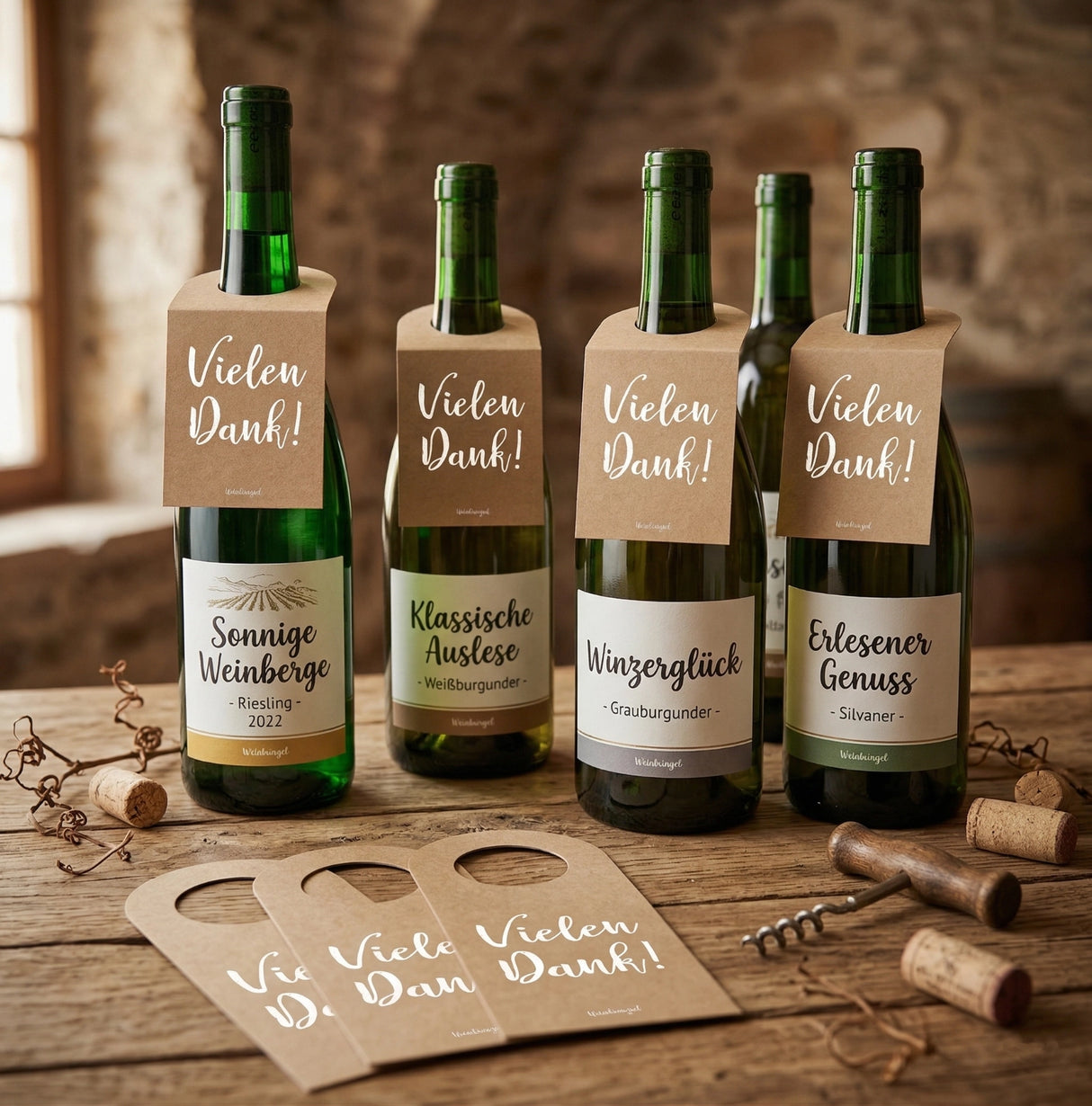 Vielen Dank! Flaschenanhänger