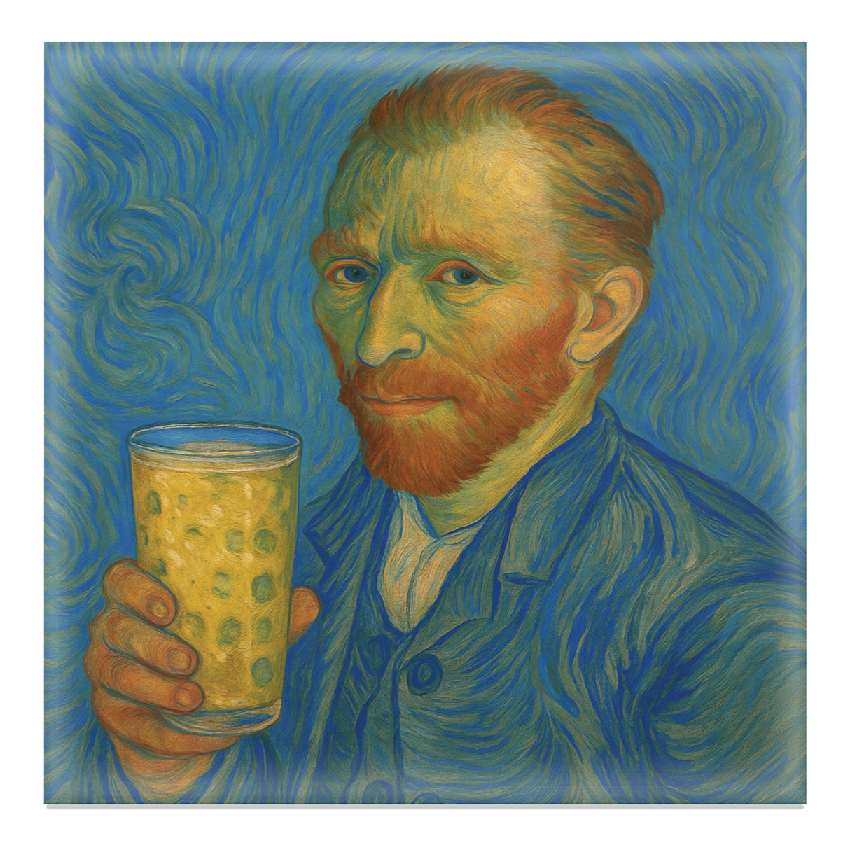 Vincent mit Dubbeglas - Magnet