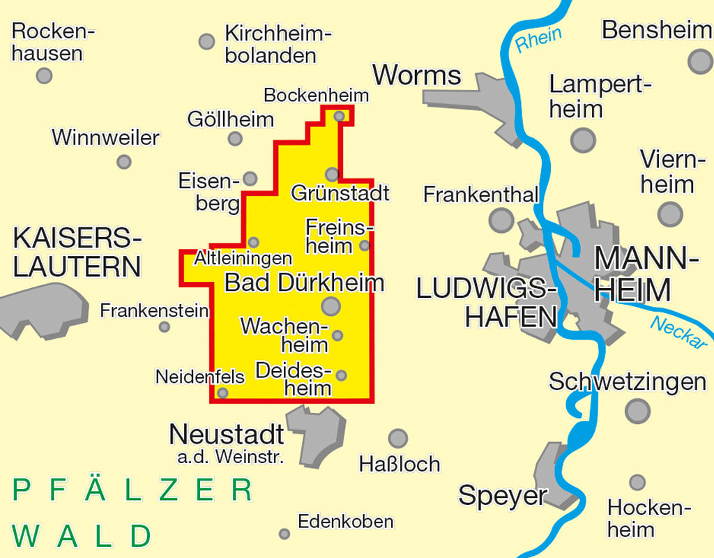 Bad Dürkheim Wanderkarte 1:25.000, Ausschnitt