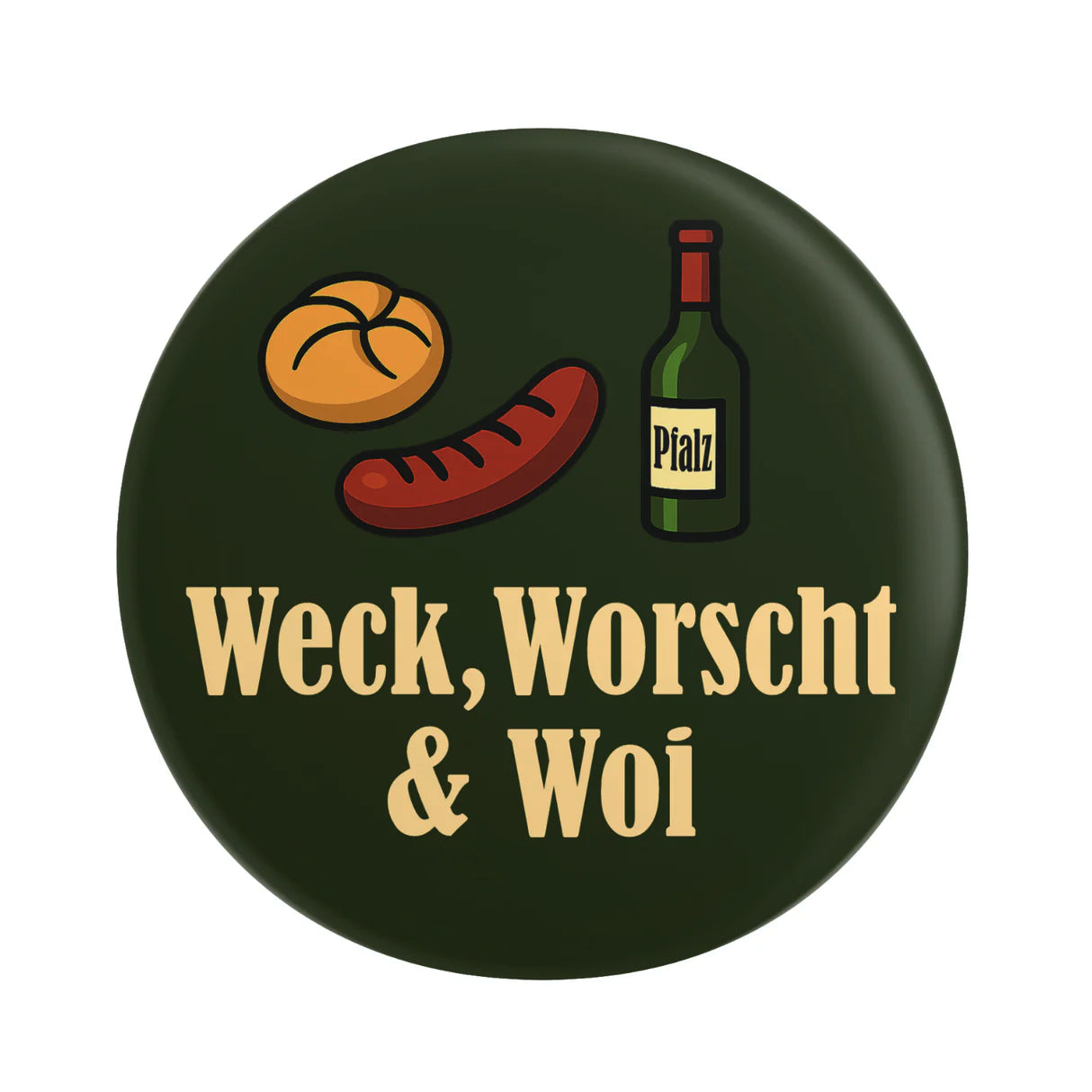 Weck, Worscht & Woi - Pfalz Button Ø 25 mm