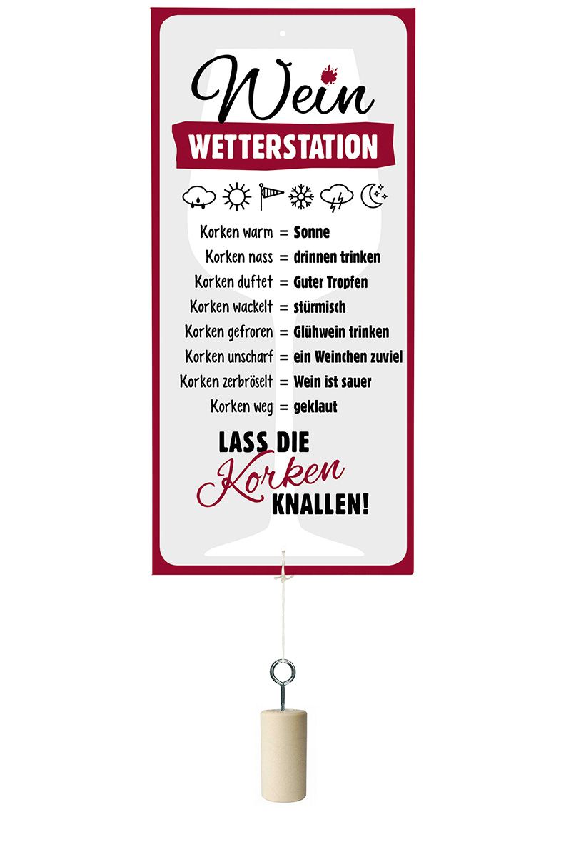 Wein Wetterstation mit Korken