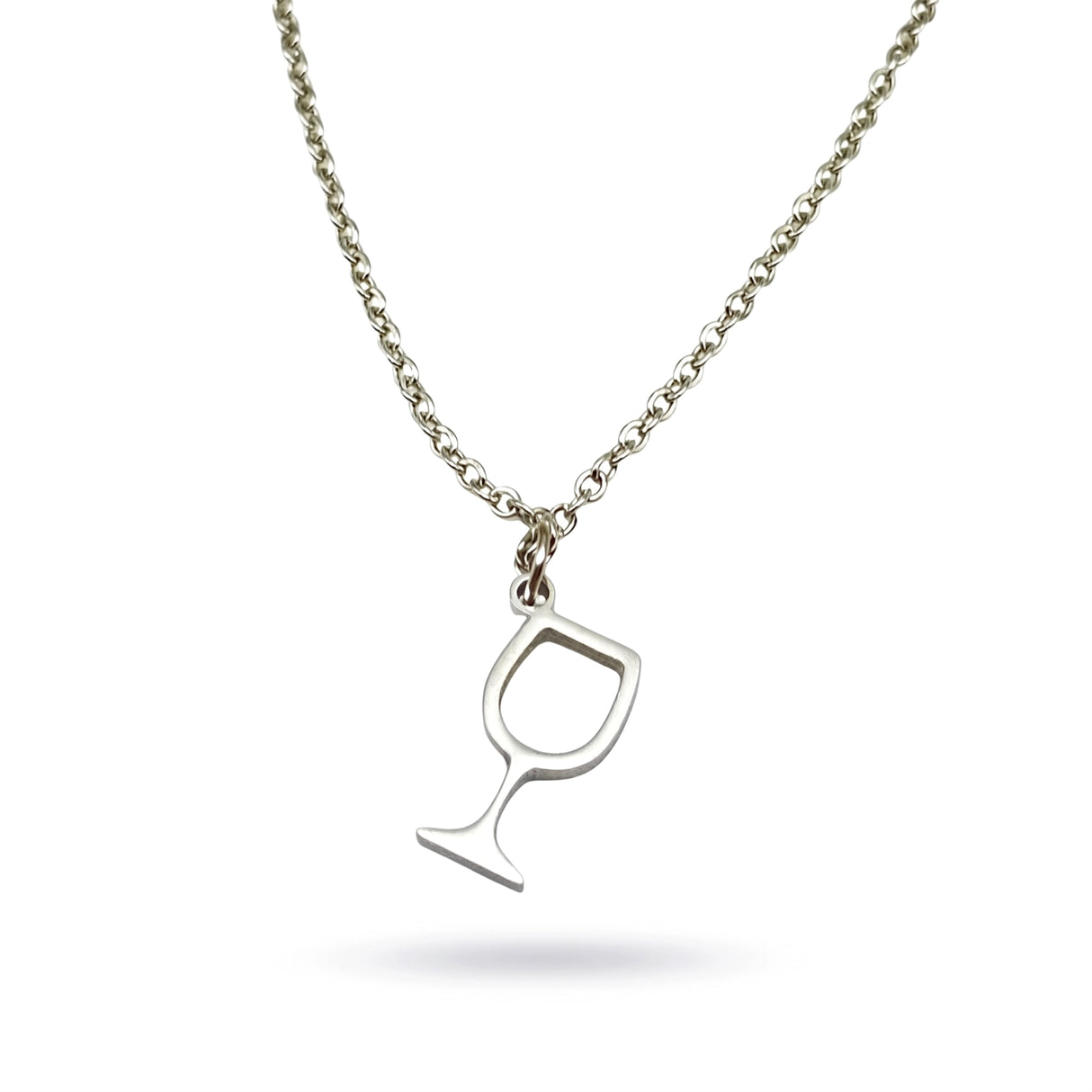 Weinglas Kette - Silber