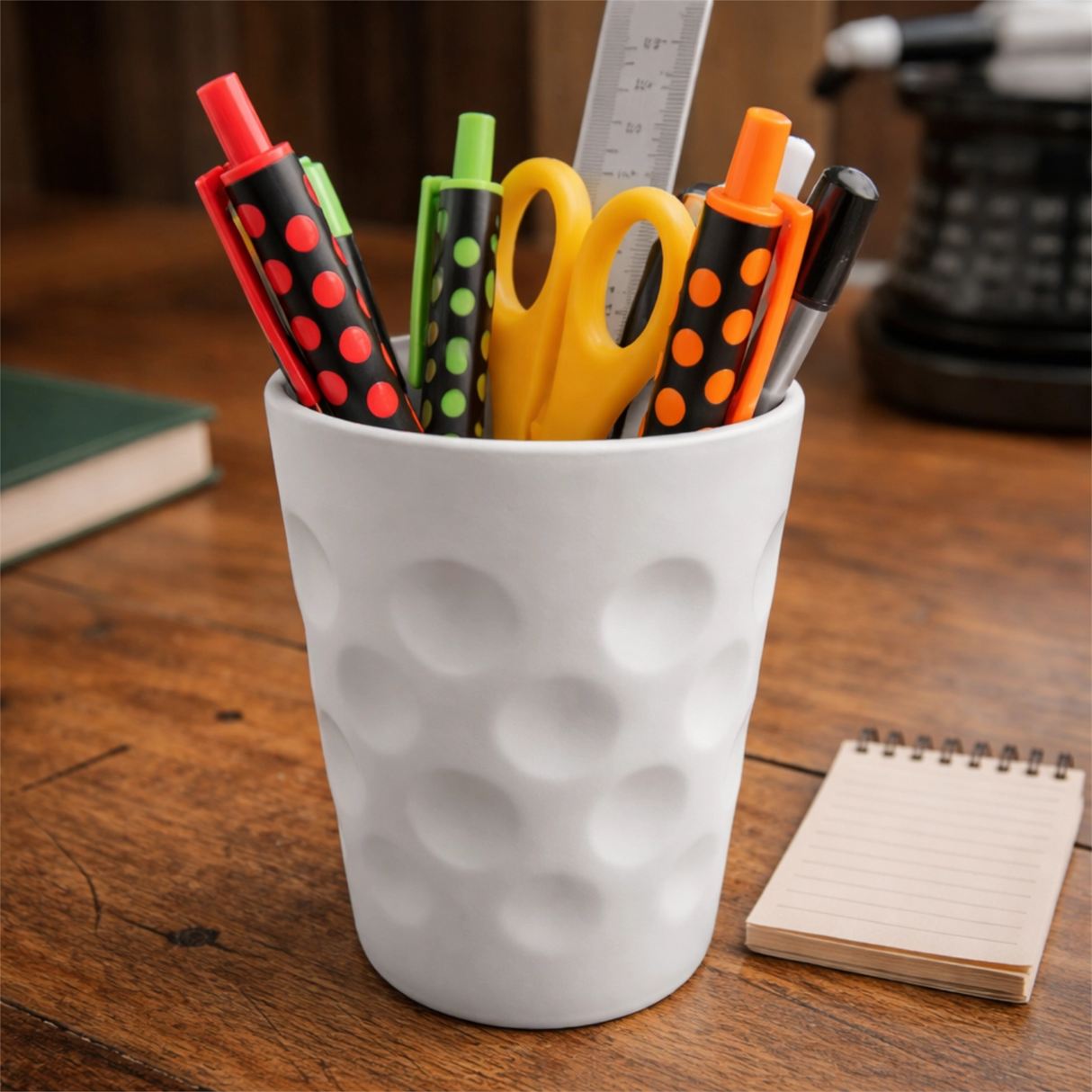 Weißer Dubbebecher als Pfälzer Stiftebecher, Stifteköcher, Stiftehalter