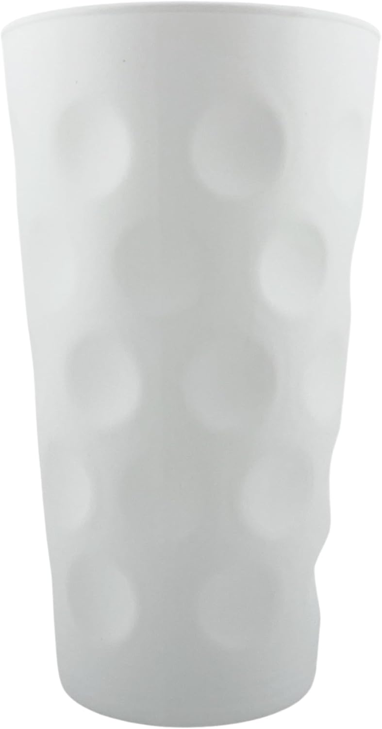 Weiß matt farbiges Dubbeglas 0,5 L