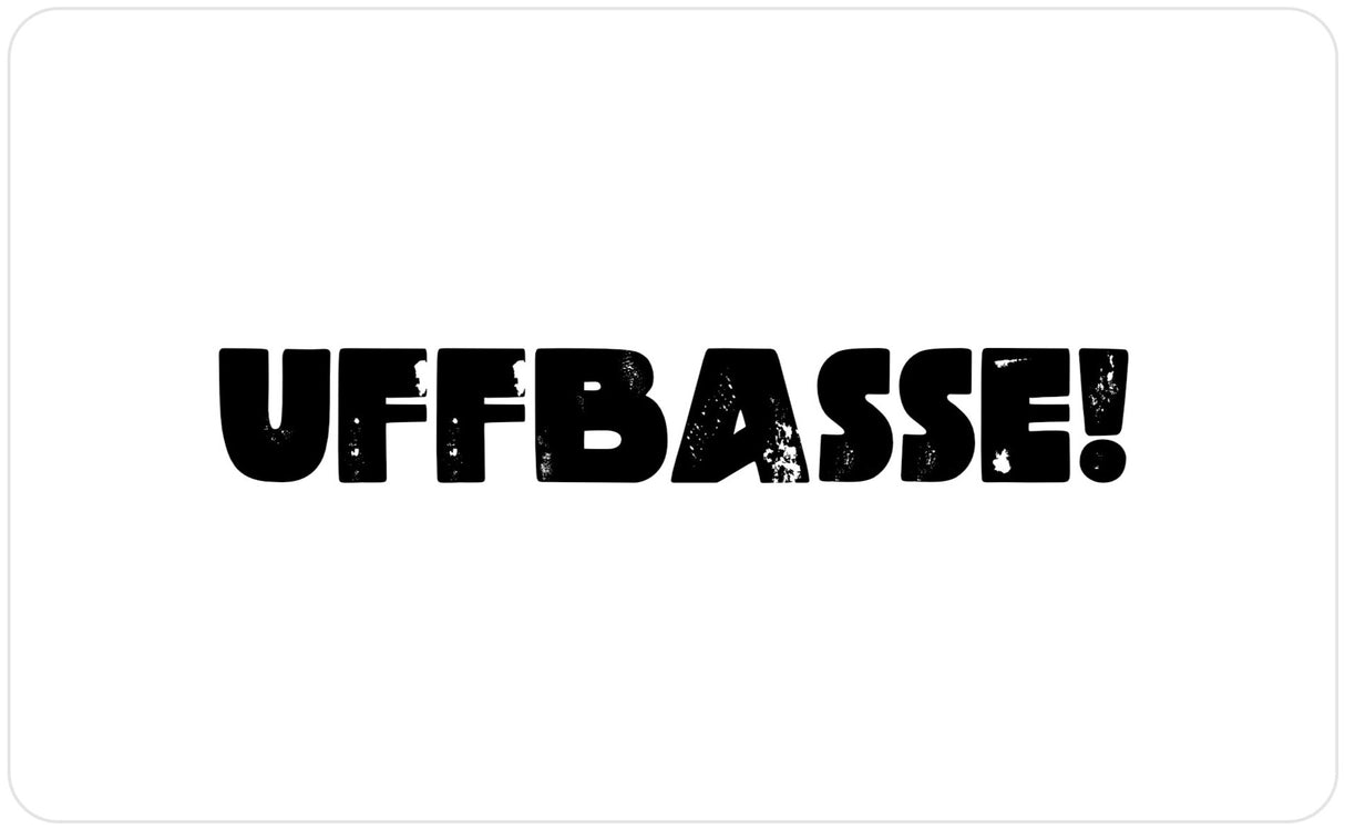 Uffbasse! Frühstücksbrettchen - weißer Hintergrund