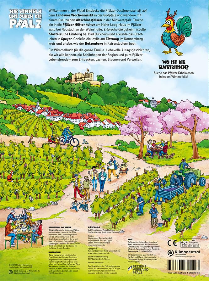 Wir wimmeln uns durch die Pfalz - Wimmelbuch, Rückseite