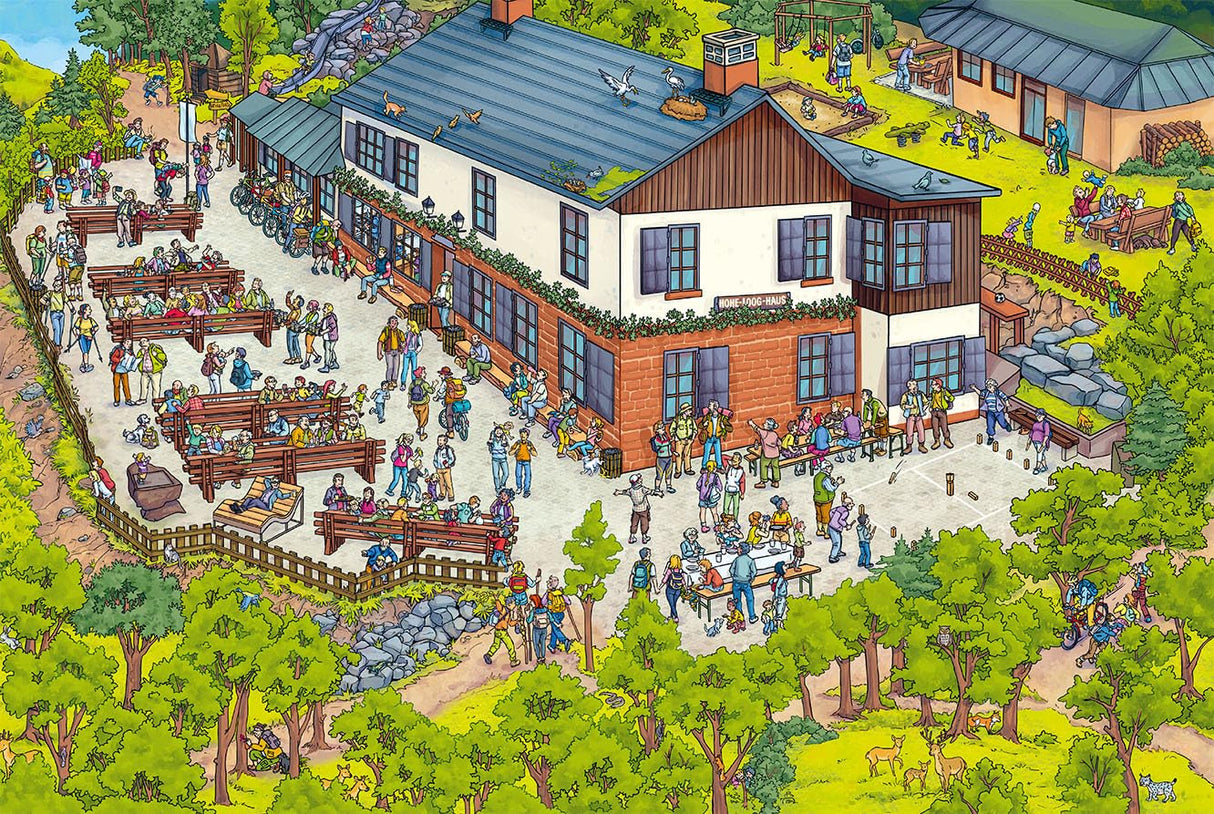 Wir wimmeln uns durch die Pfalz - Wimmelbuch, Pfälzerwald Hütte