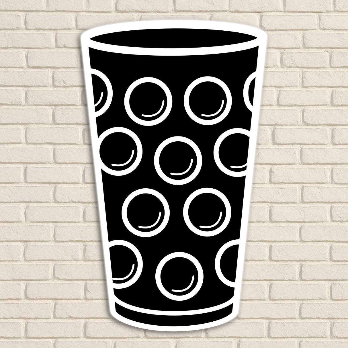 Dubbeglas Wanddeko, Schwarz - Größe XL (24,5 x 40 cm)