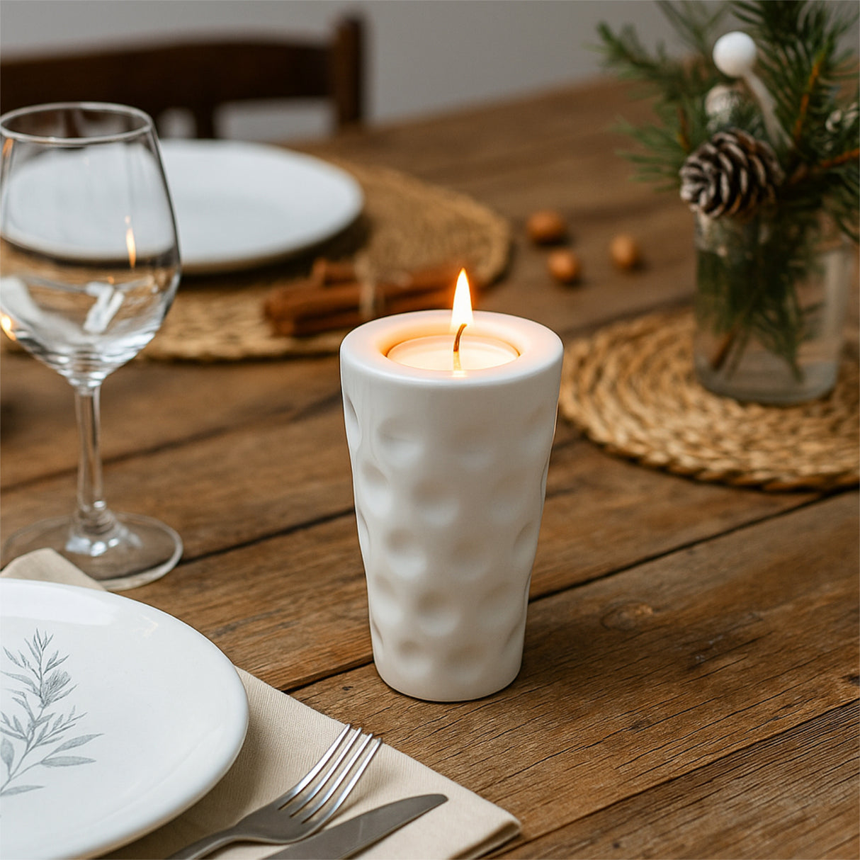 Dubbeglas 0,25 L Teelichthalter (Keramik)