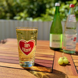 100% Pälzerin! Dubbeglas 0,5 L mit Pfälzer Rieslingschorle