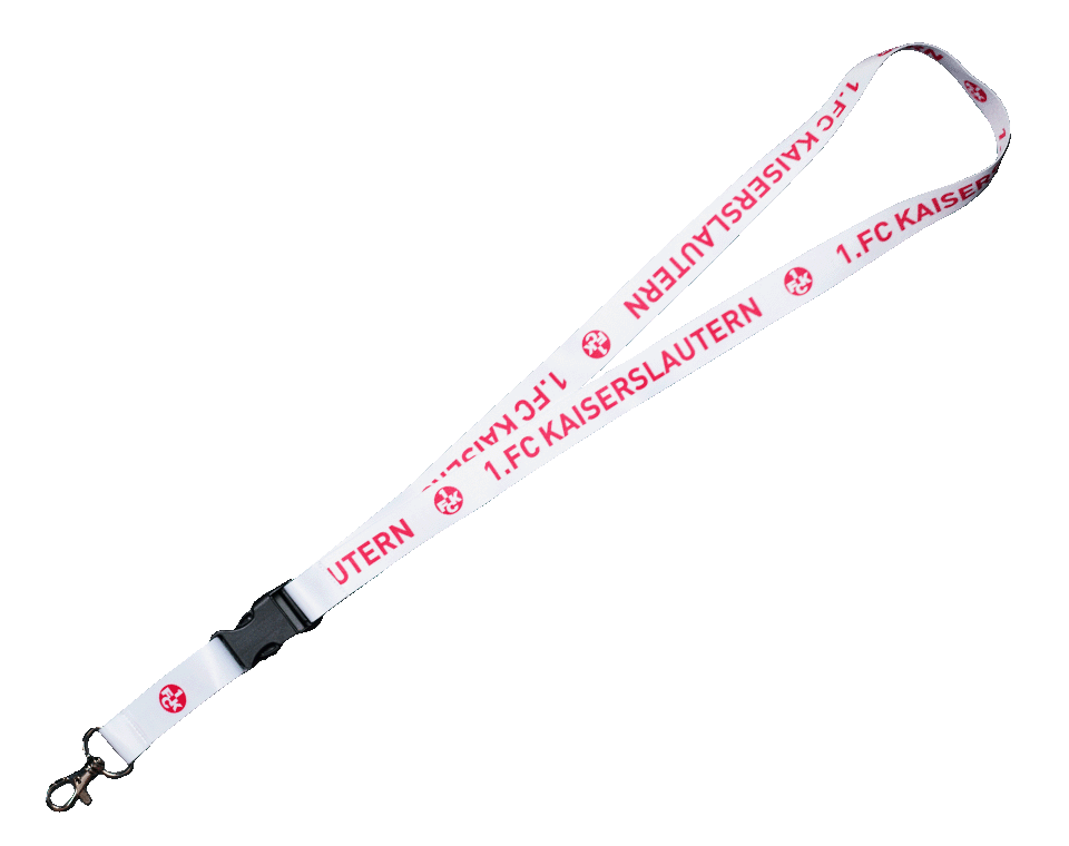 1. FCK Schlüsselband - weiß, Lanyard