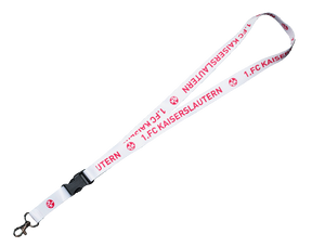 1. FCK Schlüsselband - weiß, Lanyard