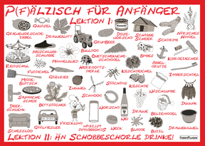 Pfälzisch für Anfänger I - II Postkarte
