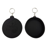 Dubbeglas Deckel aus Silikon - Schwarz, Vorderseite und Rückseite