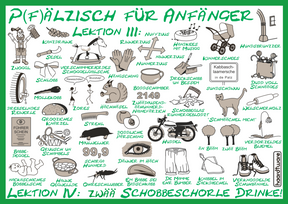 Pfälzisch für Anfänger III - IV Postkarte