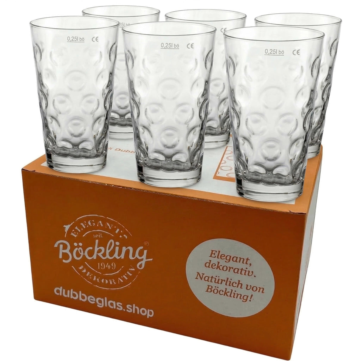 6 x Dubbegläser 0,25 L - Böckling