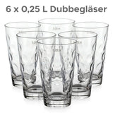 6 x Dubbegläser 0,25 L