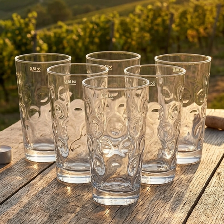 6 x 0,5 Liter Dubbegläser von Böckling im Pfälzer Weinberg