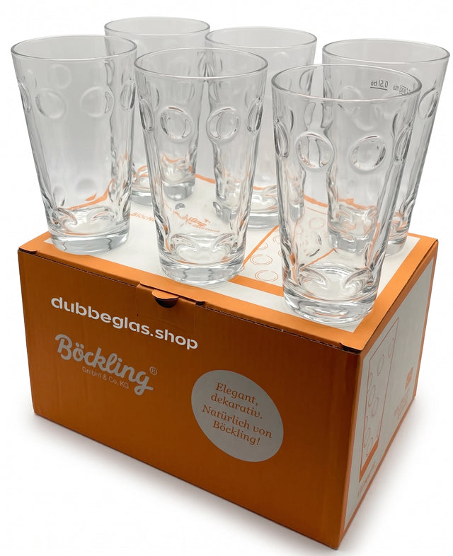 6 x Dubbegläser 0,5 L mit Logofläche (Böckling)