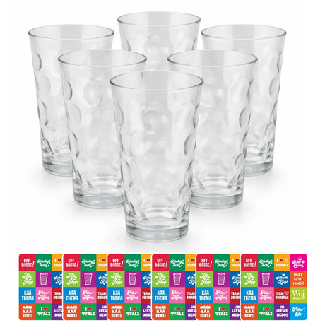 6 x Dubbegläser 0,5 L + Pfälzer Sprüche Untersetzer