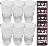 6 x Dubbegläser 0,5 L + PFALZ Untersetzer