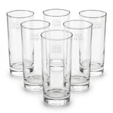 Tradition trifft Stil: 6 klassische Weinstangen aus klarem Glas à 0,5 Liter.