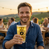 Ein Pfälzer mit seinem Feierabend Schobbe. 