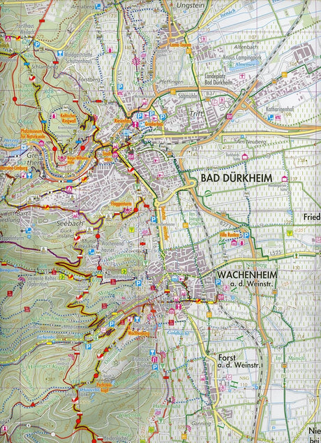 Bad Dürkheim Wanderkarte 1:25.000 - Dergem Wanderkarte Ausschnitt (Pfalz Shop)