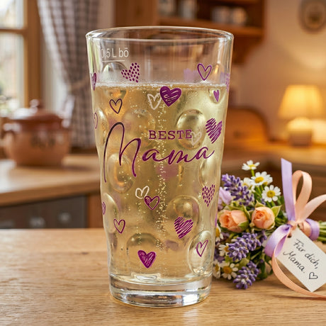 Dubbeglas für die bester Mama zum Muttertag.