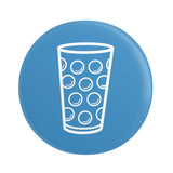 Dubbeglas Button Ø 25 mm - Blau