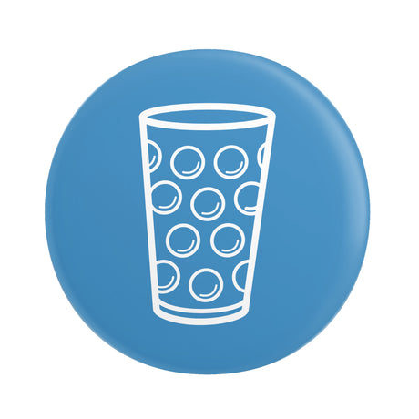 Dubbeglas Button Ø 25 mm - Blau