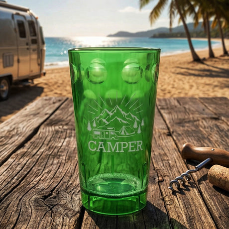 Camper Dubbebecher - Grün, am Meer