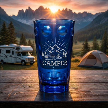 Camper Dubbebecher - Blau, in den Bergen