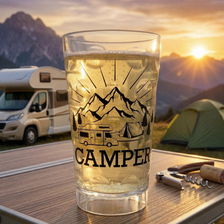 Camper Dubbebecher - Transparent, ideal um beim campen eine Pfälzer Rieslingschorle zu trinken.