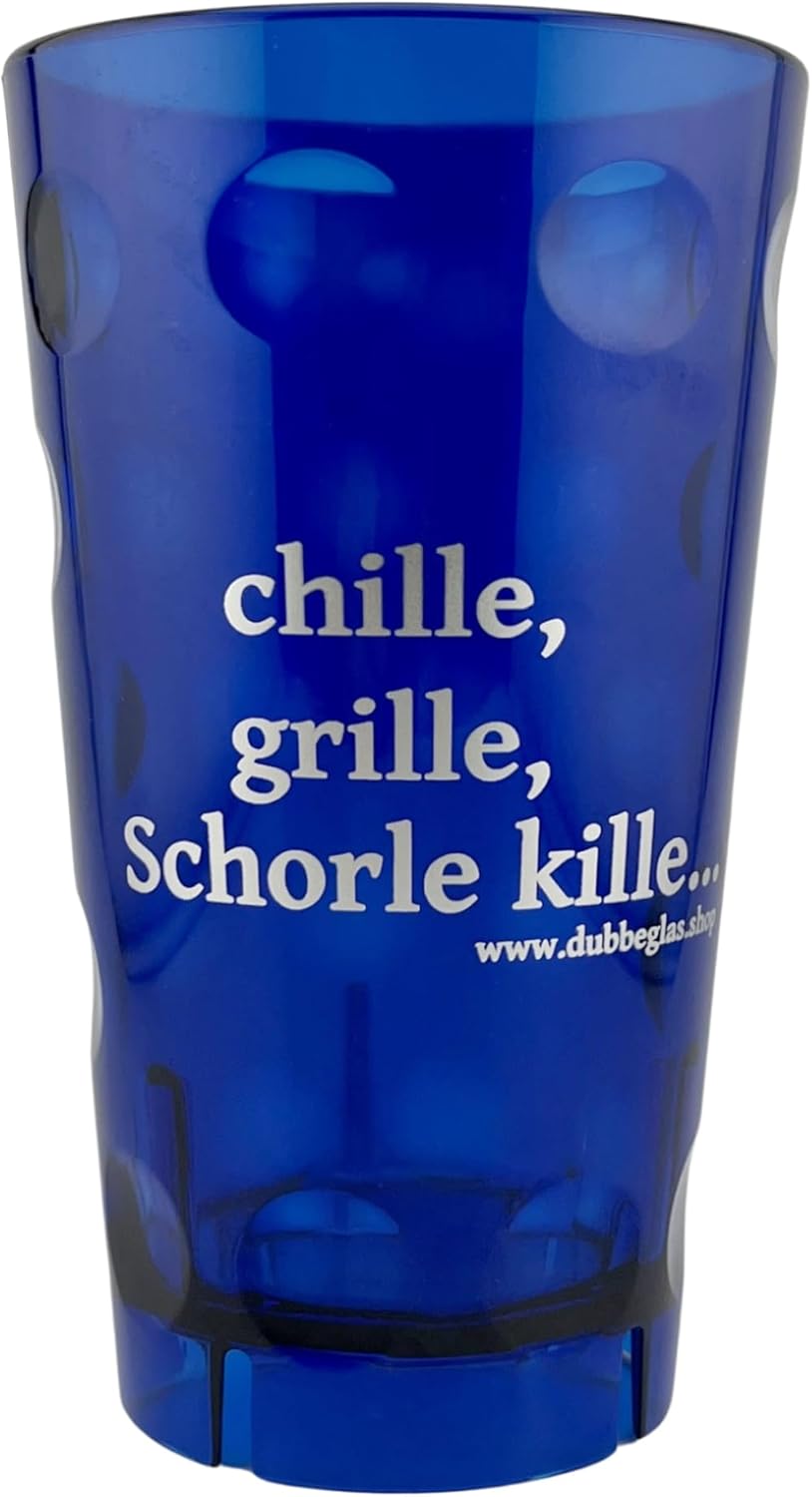 chille, grille, Schorle kille Dubbebecher 0,5 Liter - blau