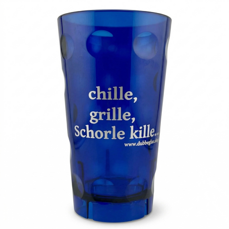 chille, grille, Schorle kille Dubbebecher 0,5 Liter - blau